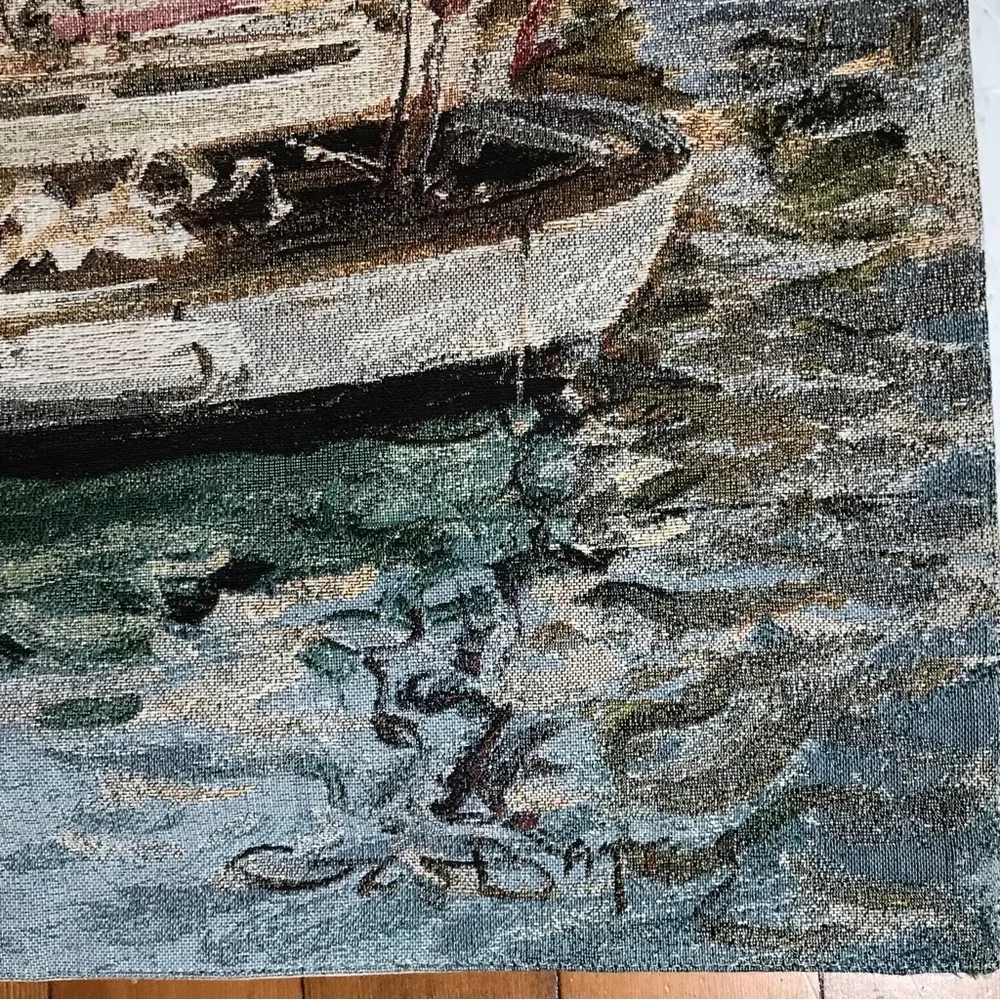 George Bates “Mediterranean Colors” Woven Tapestry Wall Hanging Size 52” x 39.5”